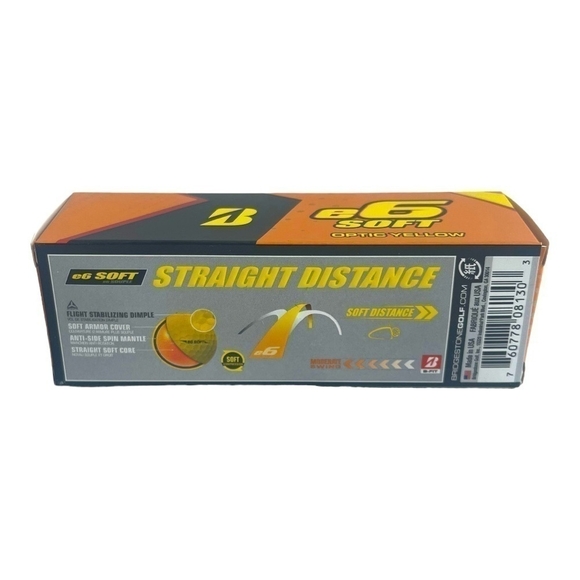 NIB BRIDGESTONE e6 Soft Golf Balls Optic Yellow Straight Distance Accuracy Balls - Picture 3 of 3